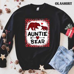 new auntie bear xmas funny family christmas pajama xmas t-shirt - olashirt