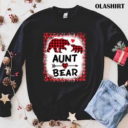 new aunt bear xmas funny family christmas pajamas xmas t-shirt - olashirt