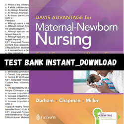 test bank for maternal-newborn nursing: the critical components of nursing care, 4th edition, rob pdf | instant download