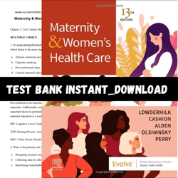 test bank for maternity & women's health care, 13th edition, lowdermilk pdf | instant download