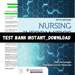 test bank for nursing informatics and the foundation of knowledge 5th edition mcgonigle pdf | instant download