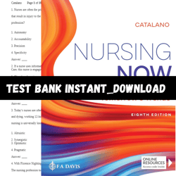 test bank for nursing now: today's issues, tomorrows trends 8th edition pdf | instant download