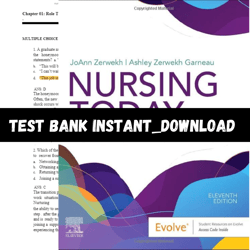 test bank for nursing today transition and trends 11th edition by zerwekh pdf | instant download