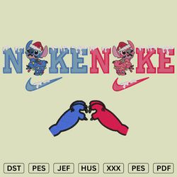 nike stitch and nike angel christmas embroidery design - christmas embroidery files - dst, pes, jef
