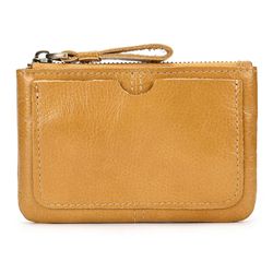 coin purse leather zipper,men coin purse leather 8cm,genuine leather coin purse,coin purse for men leather,leather coin