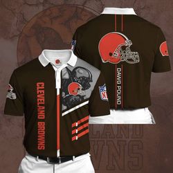 cleveland browns custom polo shirt: personalized nfl apparel for diehard fans