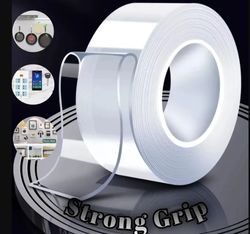 double sided washable adhesive tape reusable and washable adhesive silicone nano tape with multi-functional anti-slip