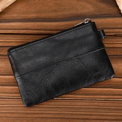 genue leather coin purse,coin purse leather zipper,men coin purse leather 8cm,genuine leather coin purse,