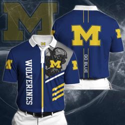 personalized michigan wolverines 52 polo shirt - custom team gear