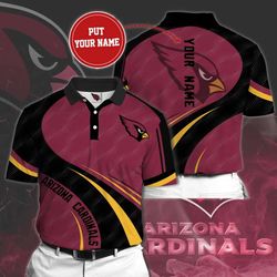 arizona cardinals custom 65 polo shirt - personalized nfl gear for ultimate fans