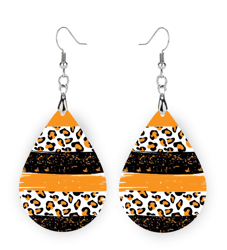 Orange Black White School Spirit Earrings, mascot, stocking stuffer, personalize, school spirit, football game, Tigers