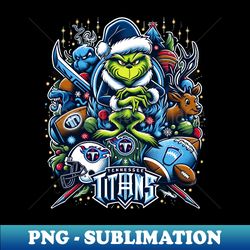 a grinch surprise at tennessee titans christmas celebratio - vintage sublimation png download - unleash your inner rebellion