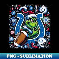 christmas festivities grinch style at colts football event - instant sublimation digital download - fashionable and fearless
