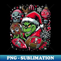 buccaneers football christmas celebration with grinch - premium sublimation digital download - bring your designs to life