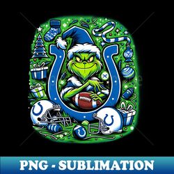 colts football christmas celebration with a grinch twist - png sublimation digital download - create with confidence