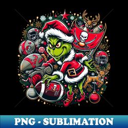 tampa bay buccaneers meet grinch this christmas - premium png sublimation file - defying the norms