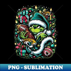 grinch-themed christmas excitement at jaguars football event - vintage sublimation png download - unleash your inner rebellion