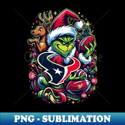a grinch twist on texans football christmas festivities - aesthetic sublimation digital file - perfect for personalization