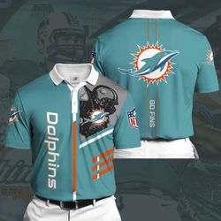 custom miami dolphins polo shirt: personalized 50th anniversary edition - exclusive team apparel