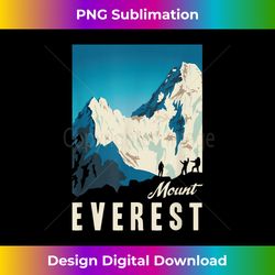 Retro Mount Everest Climbing Travel Poster - Minimalist Sublimation Digital File - Elevate Your Style with Intricate Details