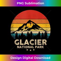 Vintage Glacier - National Park Retro Souvenir Tank T - Futuristic PNG Sublimation File - Chic, Bold, and Uncompromising