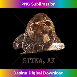 sitka brown grizzly bear in snow pnw alaska pacific - contemporary png sublimation design - striking & memorable impressions