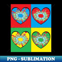 pop art hearts marble art - elegant sublimation png download - stunning sublimation graphics