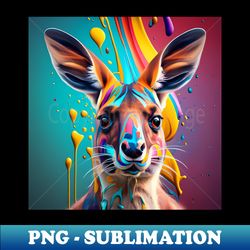 captivating kangaroo - decorative sublimation png file - instantly transform your sublimation projects