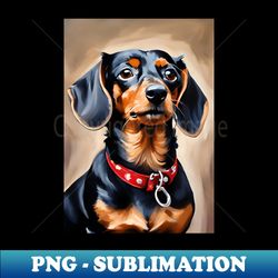 dachshund dog breed oil painting - premium png sublimation file - perfect for sublimation art