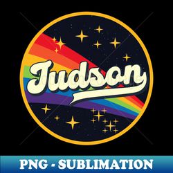 judson  rainbow in space vintage style - vintage sublimation png download - fashionable and fearless