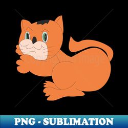 cute red kitten - retro png sublimation digital download - fashionable and fearless