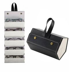 Foldable 5 Slots Sunglasses Organizer Hanging Holder