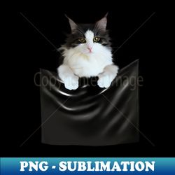 ragamuffin cat funny cat inside pocket - stylish sublimation digital download - instantly transform your sublimation projects