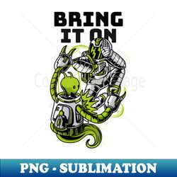 space battle royale alien vs astronaut - bring it on - unique sublimation png download - transform your sublimation creations