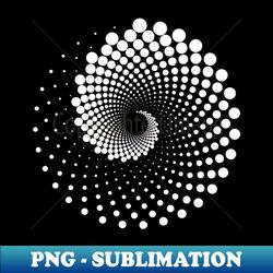 fibonacci sequence spiraling dots 2 on a dark background - exclusive sublimation digital file - perfect for creative projects