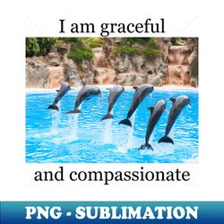 dolphin delight - decorative sublimation png file - unleash your inner rebellion