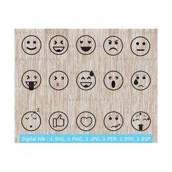 emoji svg bundle emoji clipart emoji collection emoji cut files smiley face clipart emoji face face emoticons cricut svg cut file