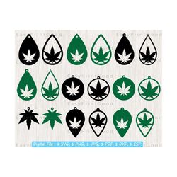 marijuana svg bundle, marijuana earring svg, marijuana jewelry svg, hemp leaf, cannabis earring, marijuana leaf cannabis, cut file, cricut