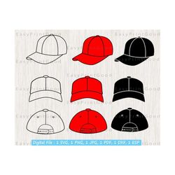 baseball cap svg,baseball hat svg, baseball cap clipart, backwards cap, rap cap, snapback cap, hat svg, softball svg, cut file, cricut svg