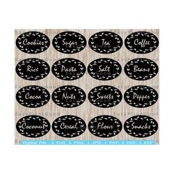 black kitchen labels svg, farmhouse decor svg, kitchen clipart, kitchen svg, kitchen labels bundle ,kitchen decals svg, cut file, cricut svg