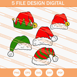 christmas santa hat svg, christmas svg, santa hat svg