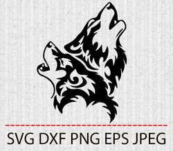 wolf svg,png,eps cameo cricut design template stencil vinyl decal tshirt transfer iron on