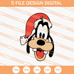 goofy santa hat svg, santa svg, christmas svg, goofy svg