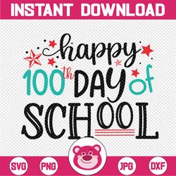 school svg, happy 100th day of school, school cut file, 100 days of school, socuteappliques, school clipart, 100th day o