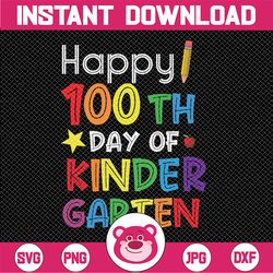 happy 100th day of kindergarten teacher student png - coloreful 100 day - happy 100th day of kindergarten png only