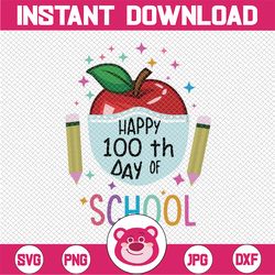 happy 100th day of school png, 100 days of distance virtual learning png for virtual teacher students  png digital downl