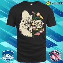 mother day t-shirt, mama bear half bear half flower hippie mom kids mother is day t-shirt - olashirt