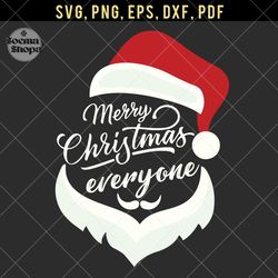 santa beard and hat svg, christmas svg, png, dxf, eps, christmas svg, compatible with cricut and cutting machine