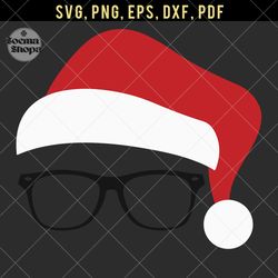 santa hat christmas svg, christmas svg, png, dxf, eps, christmas svg, compatible with cricut and cutting machine