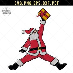 santa gift jump svg, christmas svg, png, dxf, eps, christmas svg, compatible with cricut and cutting machine